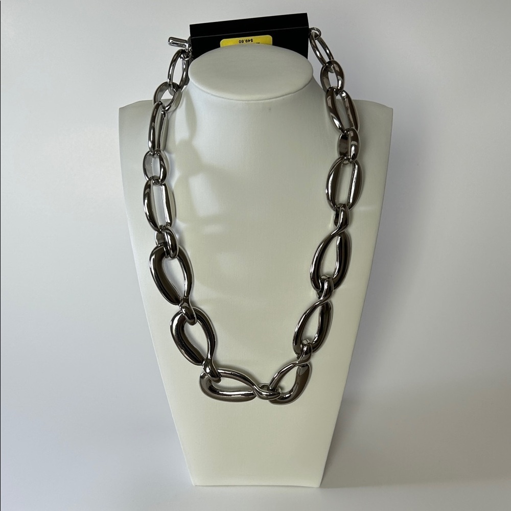 INC Elegant Silver Link Necklace